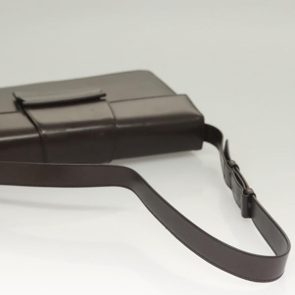 Salvatore Ferragamo Shoulder Bag Leather Brown Auth 133389