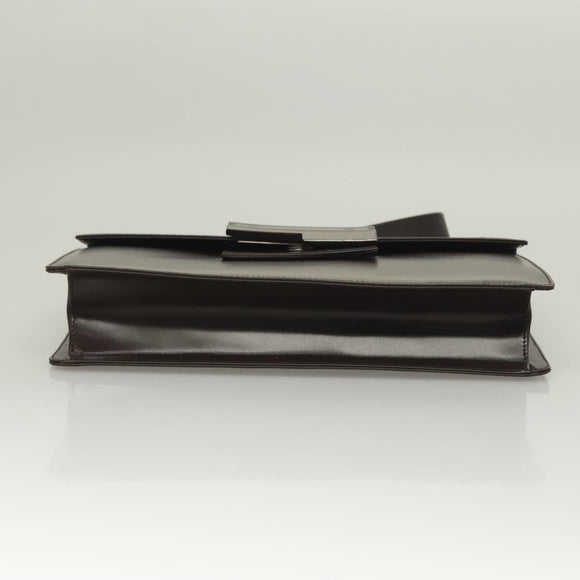 Salvatore Ferragamo Shoulder Bag Leather Brown Auth 133389