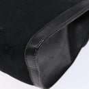 GUCCI Web Sherry Line GG Canvas Shoulder Bag Black Gold 37 04 3657 Auth 133392-15