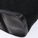 GUCCI Web Sherry Line GG Canvas Shoulder Bag Black Gold 37 04 3657 Auth 133392-16