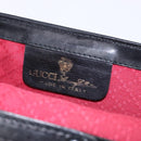 GUCCI Web Sherry Line GG Canvas Shoulder Bag Black Gold 37 04 3657 Auth 133392-18