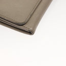 PRADA Shoulder Wallet Bag Safiano leather Beige Gold Auth 133393-8