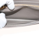 PRADA Shoulder Wallet Bag Safiano leather Beige Gold Auth 133393-20