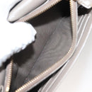 PRADA Shoulder Wallet Bag Safiano leather Beige Gold Auth 133393-11