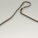 PRADA Shoulder Wallet Bag Safiano leather Beige Gold Auth 133393-14