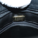 BALLY Quilted Chain Shoulder Bag Leather Black Gold Auth 133395-10