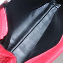 BALLY Quilted Chain Shoulder Bag Leather Red Gold Auth 133396-11