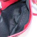 BALLY Quilted Chain Shoulder Bag Leather Red Gold Auth 133396-22