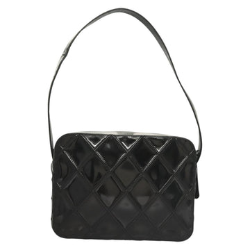 CHANEL Bicolore Shoulder Bag Patent leather Black CC Auth 133398 - 0