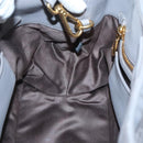 Miu Miu Matelasse Hand Bag Leather 2way Gray Gold Auth 133400-21