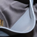 Miu Miu Matelasse Hand Bag Leather 2way Gray Gold Auth 133400-24