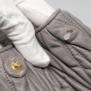 Miu Miu Matelasse Hand Bag Leather 2way Gray Gold Auth 133400-5