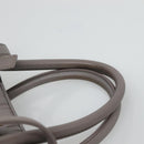 Miu Miu Matelasse Hand Bag Leather 2way Gray Gold Auth 133400-14