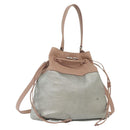 Miu Miu Hand Bag Leather 2way Pink Silver Auth 133403-1