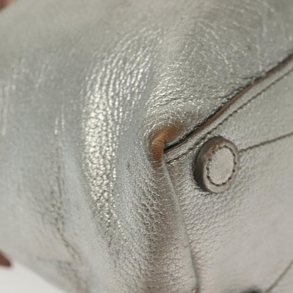 Miu Miu Hand Bag Leather 2way Pink Silver Auth 133403