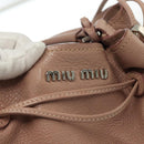 Miu Miu Hand Bag Leather 2way Pink Silver Auth 133403-17