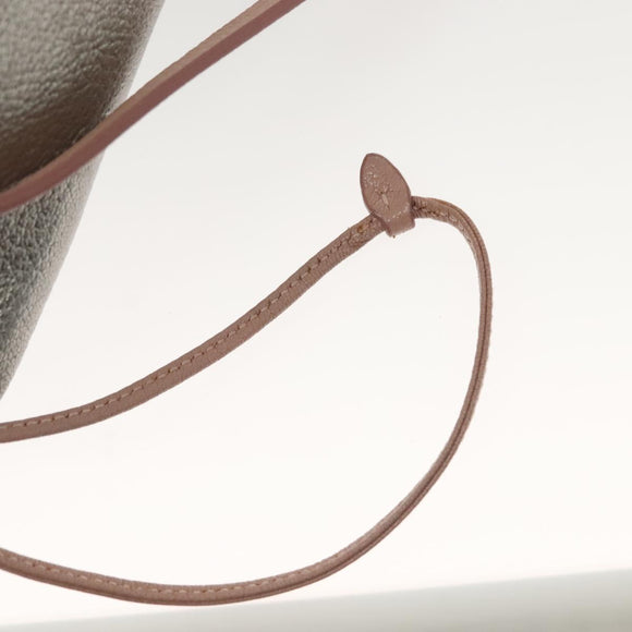 Miu Miu Hand Bag Leather 2way Pink Silver Auth 133403