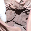 Miu Miu Hand Bag Leather 2way Pink Silver Auth 133403-23