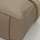 Salvatore Ferragamo Hand Bag Leather Gray Gold Auth 133404-15