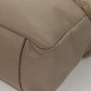 Salvatore Ferragamo Hand Bag Leather Gray Gold Auth 133404-17