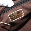 Salvatore Ferragamo Hand Bag Leather Gray Gold Auth 133404-20