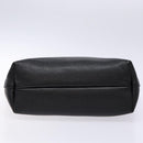 Salvatore Ferragamo Gancini Hand Bag Leather Black Silver Auth 133405-6