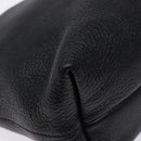 Salvatore Ferragamo Gancini Hand Bag Leather Black Silver Auth 133405-16