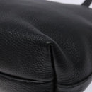 Salvatore Ferragamo Gancini Hand Bag Leather Black Silver Auth 133405-17