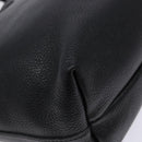 Salvatore Ferragamo Gancini Hand Bag Leather Black Silver Auth 133405-18