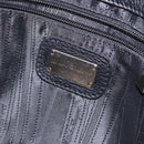 Salvatore Ferragamo Gancini Hand Bag Leather Black Silver Auth 133405-20