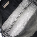 Salvatore Ferragamo Gancini Hand Bag Leather Black Silver Auth 133405-10