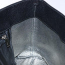 Salvatore Ferragamo Gancini Hand Bag Leather Black Silver Auth 133405-21