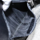 Salvatore Ferragamo Gancini Hand Bag Leather Black Silver Auth 133405-11