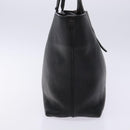 Salvatore Ferragamo Gancini Hand Bag Leather Black Silver Auth 133405-5