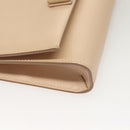 Salvatore Ferragamo Chain Vala Shoulder Bag Leather Beige Gold Auth 133406-11