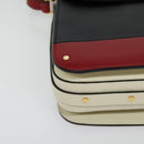 VALENTINO Shoulder Bag Leather Red Gold Auth 133407-14