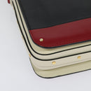 VALENTINO Shoulder Bag Leather Red Gold Auth 133407-16