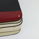 VALENTINO Shoulder Bag Leather Red Gold Auth 133407-17