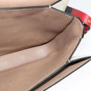 VALENTINO Shoulder Bag Leather Red Gold Auth 133407-20