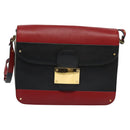 VALENTINO Shoulder Bag Leather Red Gold Auth 133407-13