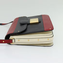 VALENTINO Shoulder Bag Leather Red Gold Auth 133407-3