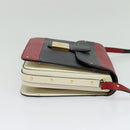 VALENTINO Shoulder Bag Leather Red Gold Auth 133407-4