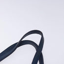 Jimmy Choo Studs Tote Bag Leather Blue Silver Auth 133409-8