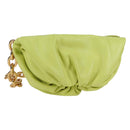 BOTTEGA VENETA Chain Shoulder Bag Leather Gold Lime Green Auth 133411V-1