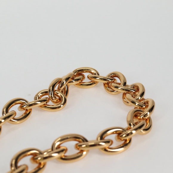 BOTTEGA VENETA Chain Shoulder Bag Leather Gold Lime Green Auth 133411V