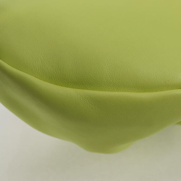 BOTTEGA VENETA Chain Shoulder Bag Leather Gold Lime Green Auth 133411V