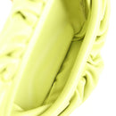 BOTTEGA VENETA Chain Shoulder Bag Leather Gold Lime Green Auth 133411V-18