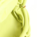 BOTTEGA VENETA Chain Shoulder Bag Leather Gold Lime Green Auth 133411V-19