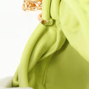 BOTTEGA VENETA Chain Shoulder Bag Leather Gold Lime Green Auth 133411V-20