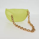 BOTTEGA VENETA Chain Shoulder Bag Leather Gold Lime Green Auth 133411V-7